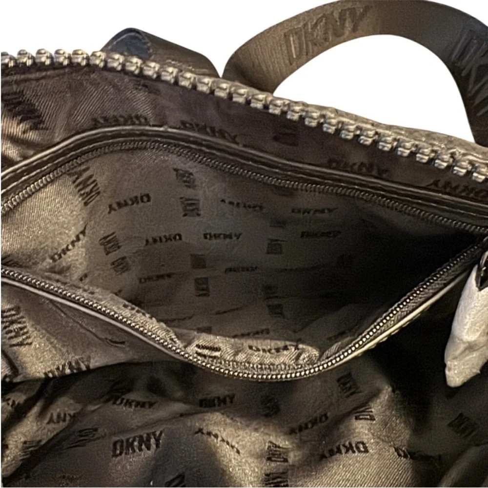 DKNY Maya Metallic Black Quilted Bag‎